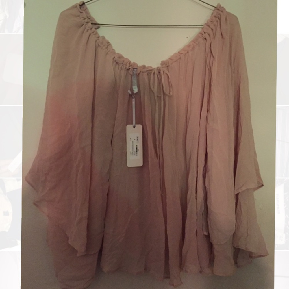 ále by Alessandra ruffle silk blouse